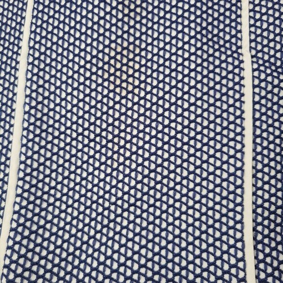 Rebecca Minkoff Professional Navy & White Silk Geometric Pencil Skirt Size 0 - Picture 7 of 7